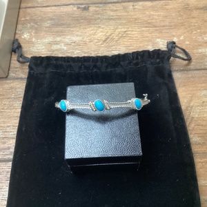 Judith Ripka 925 Three Stone Bracelet